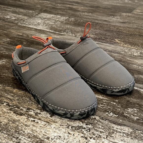 Dr. Scholl's Other - Dr Scholl's Shoes Mens 10 Gray Cozy Bro Slip On Camo Sole House Slippers NEW